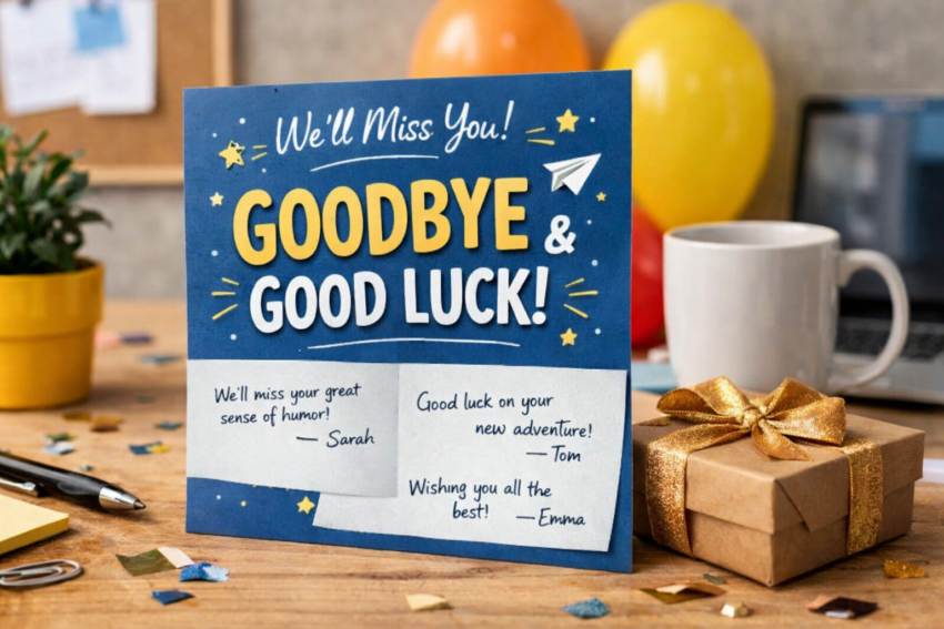 Goodbye Card for coworker